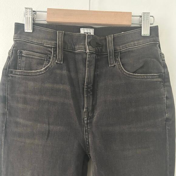 Edwin Women's Candice High Rise Skinny Leg Denim Jeans Washed Black 24 New - Picture 3 of 11